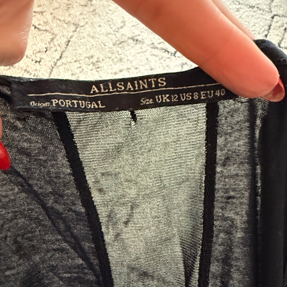 All Saints black cotton tank top - Picture 6 of 6